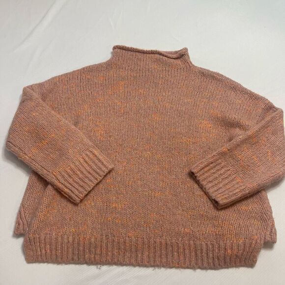 Madewell Pink Mock Neck Wool Alpaca Sweater Size Small - Picture 1 of 8